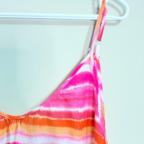 Joe Fresh Pink & Orange Tie Dye Striped Drop Waist Sheath Dress – Size 1X GUC - Picture 3 of 11
